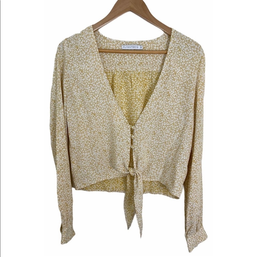 NWT FLYNN SKYE Riley Crop Top in Sunny Delight 🌼🌼